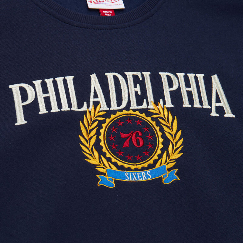 NBA COLLEGIATE CREW FLEECE 76ERS - Navy - Image 3 NBA COLLEGIATE CREW FLEECE 76ERS - Navy - Image 3