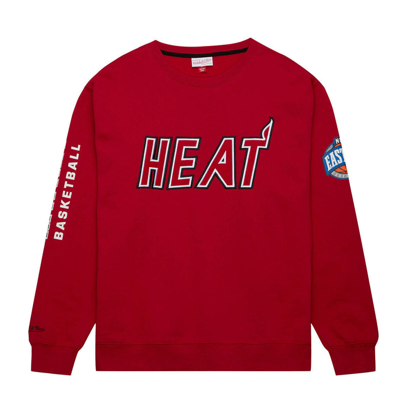 NBA THERE AND BACK FLEECE CREW HEAT Scarlet FCPO6338-MHEYYPPPSCAR - Image 1 NBA THERE AND BACK FLEECE CREW HEAT Scarlet FCPO6338-MHEYYPPPSCAR - Image 1