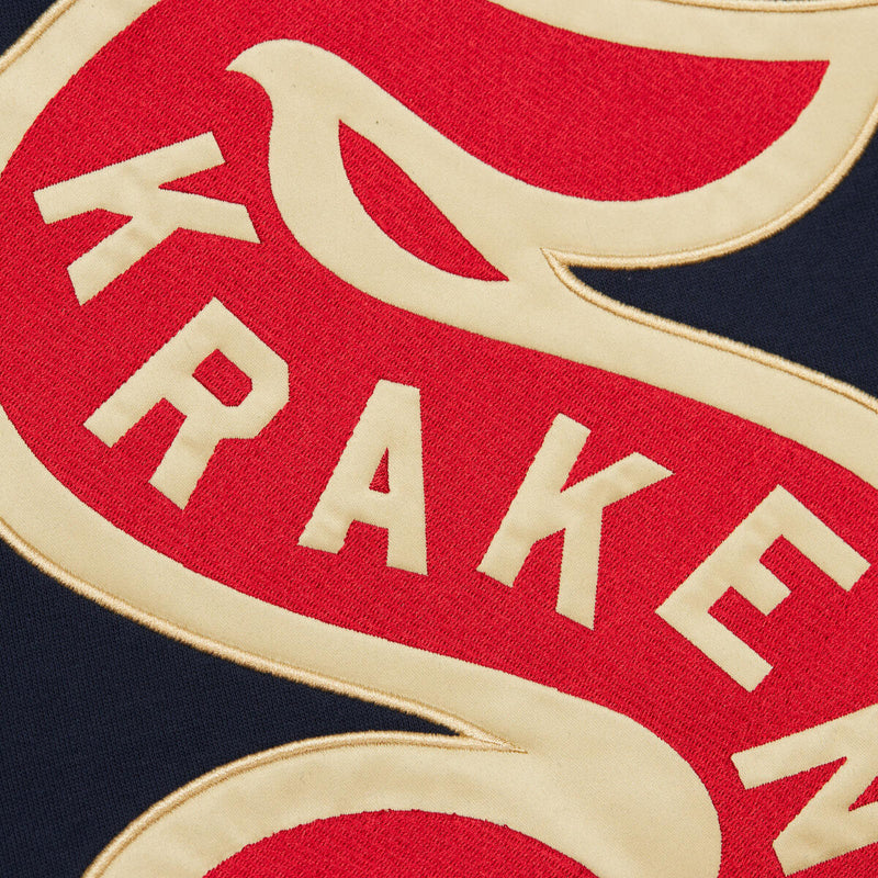 NHL SATIN INSERT FLEECE CREW CURRENT LOGO KRAKEN - Navy-Light Blue - Image 3 NHL SATIN INSERT FLEECE CREW CURRENT LOGO KRAKEN - Navy-Light Blue - Image 3
