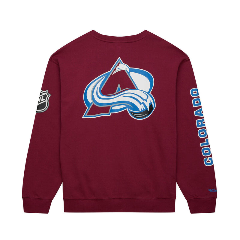 NHL THERE AND BACK FLEECE CREW CURRENT LOGO AVALANCHE Maroon FCPO6577-CAVYYPPPMARO - Image 2 NHL THERE AND BACK FLEECE CREW CURRENT LOGO AVALANCHE Maroon FCPO6577-CAVYYPPPMARO - Image 2