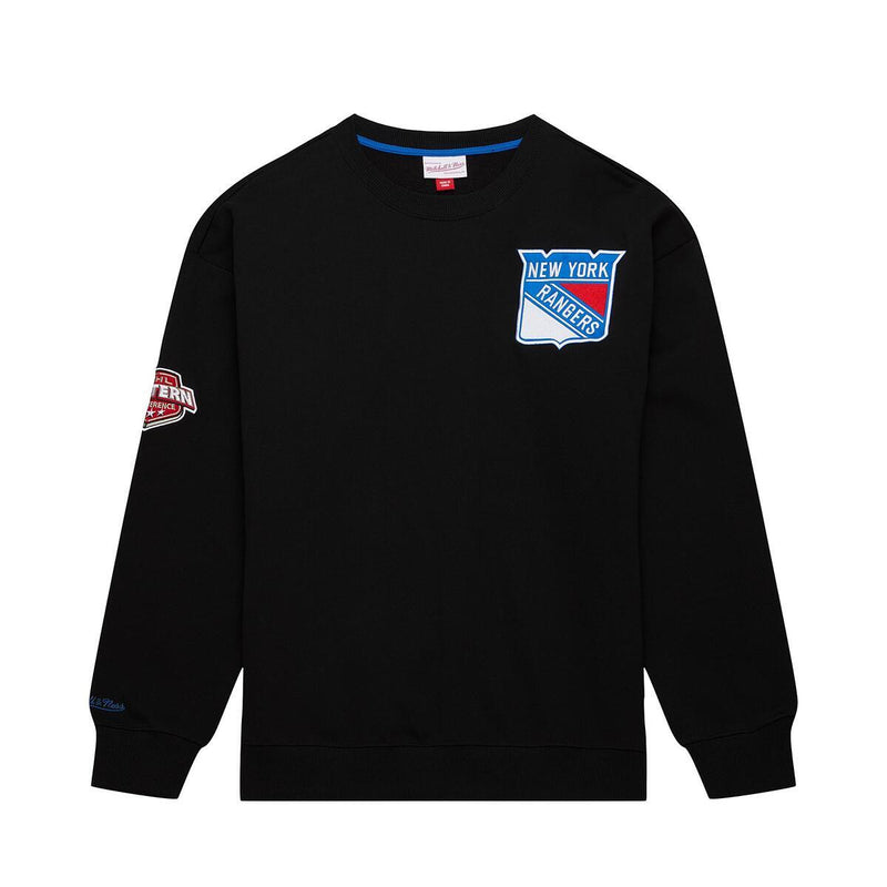 NHL TEAM FIRST SATIN FLEECE CREW CURRENT LOGO RANGERS - Image 1 NHL TEAM FIRST SATIN FLEECE CREW CURRENT LOGO RANGERS - Image 1