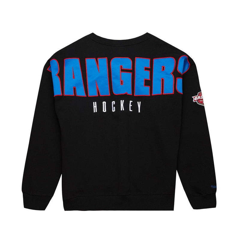 NHL TEAM FIRST SATIN FLEECE CREW CURRENT LOGO RANGERS - Image 2 NHL TEAM FIRST SATIN FLEECE CREW CURRENT LOGO RANGERS - Image 2