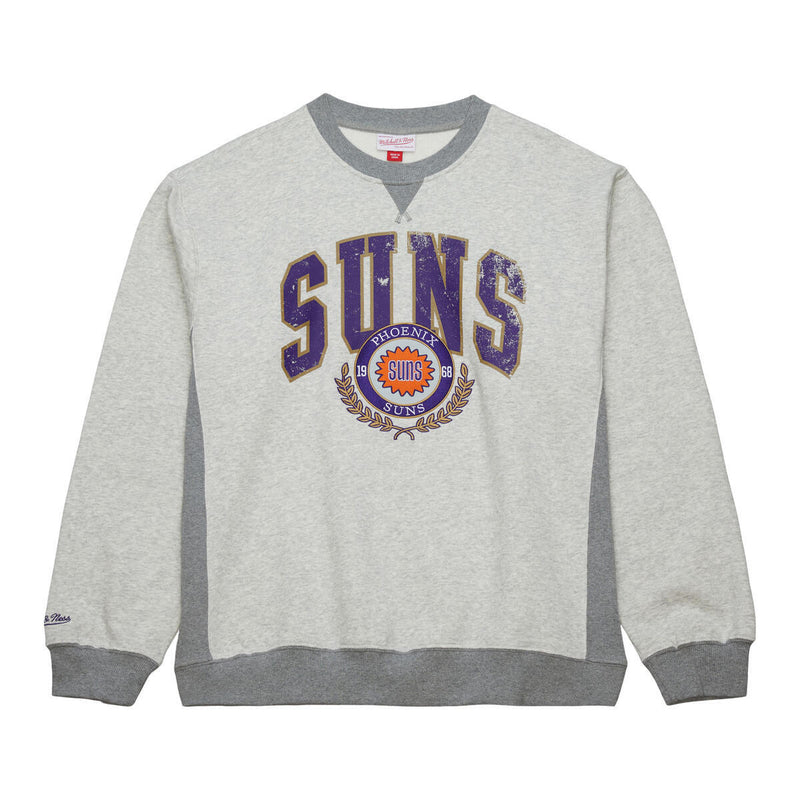 NBA PREMIUM FLEECE CREW VINTAGE LOGO SUNS Grey Heather FCPO6603-PSUYYPPPGYHT - Image 1 NBA PREMIUM FLEECE CREW VINTAGE LOGO SUNS Grey Heather FCPO6603-PSUYYPPPGYHT - Image 1