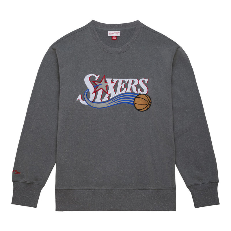 NBA SNOW WASHED FLEECE CREW 76ERS Grey Heather FCPO6658-P76YYPPPGYHT - Image 3 NBA SNOW WASHED FLEECE CREW 76ERS Grey Heather FCPO6658-P76YYPPPGYHT - Image 3