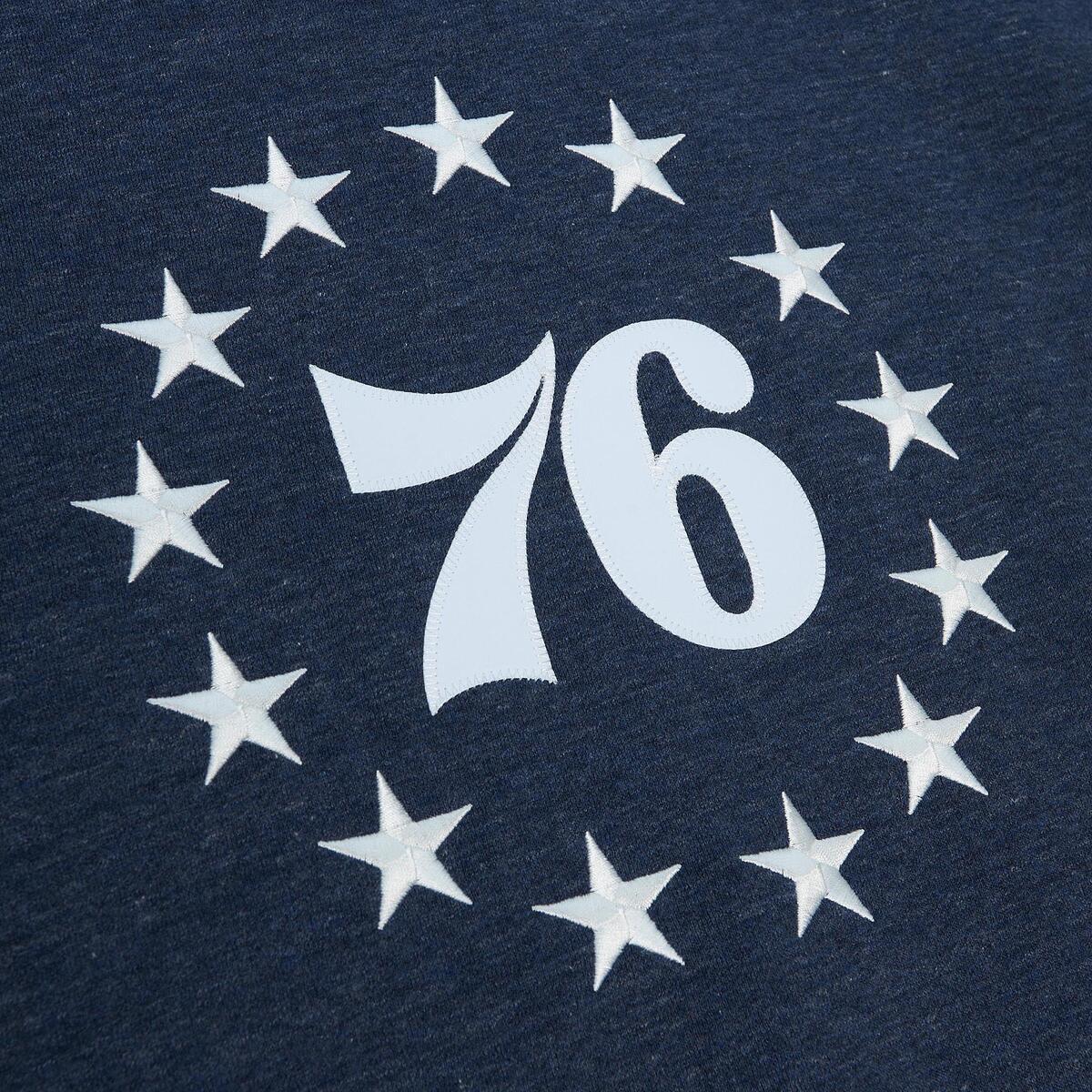 NBA PLAYOFF WIN 2.0 CREW VINTAGE 76ERS Navy Heather FCPO6736-P76YYPPPNYHT - Image 2