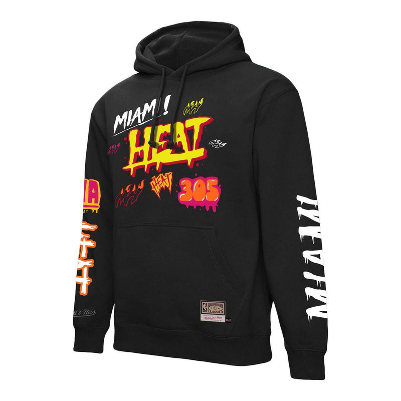 NBA SLAP STICKER HOODIE HEAT - Black - Image 4 NBA SLAP STICKER HOODIE HEAT - Black - Image 4