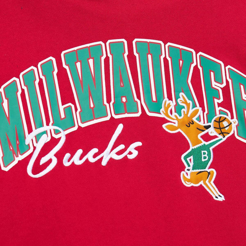 NBA PREMIUM FLEECE HOODIE VINTAGE LOGO BUCKS Scarlet FPHD6593-MBUYYPPPSCAR - Image 3 NBA PREMIUM FLEECE HOODIE VINTAGE LOGO BUCKS Scarlet FPHD6593-MBUYYPPPSCAR - Image 3