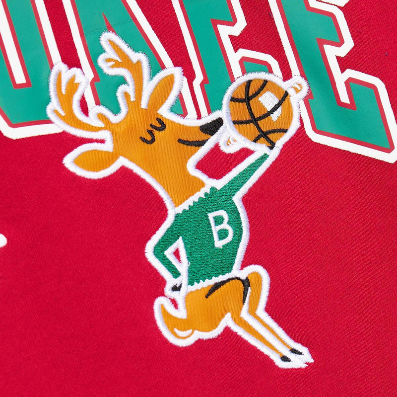 NBA PREMIUM FLEECE HOODIE VINTAGE LOGO BUCKS Scarlet FPHD6593-MBUYYPPPSCAR - Image 4 NBA PREMIUM FLEECE HOODIE VINTAGE LOGO BUCKS Scarlet FPHD6593-MBUYYPPPSCAR - Image 4