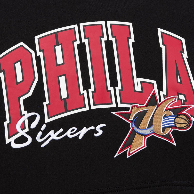 NBA PREMIUM FLEECE HOODIE VINTAGE LOGO 76ERS Black FPHD6593-P76YYPPPBLCK - Image 2 NBA PREMIUM FLEECE HOODIE VINTAGE LOGO 76ERS Black FPHD6593-P76YYPPPBLCK - Image 2