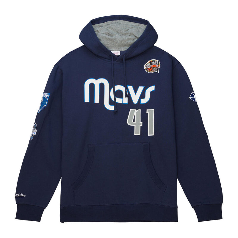 NBA HOF FLEECE HOODIE MAVERICKS DIRK NOWITZKI - Image 1 NBA HOF FLEECE HOODIE MAVERICKS DIRK NOWITZKI - Image 1