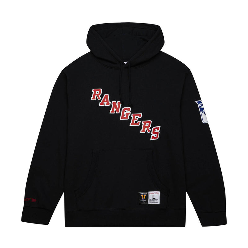 NHL GAME TIME FLEECE HOODIE VINTAGE LOGO RANGERS - Image 1 NHL GAME TIME FLEECE HOODIE VINTAGE LOGO RANGERS - Image 1