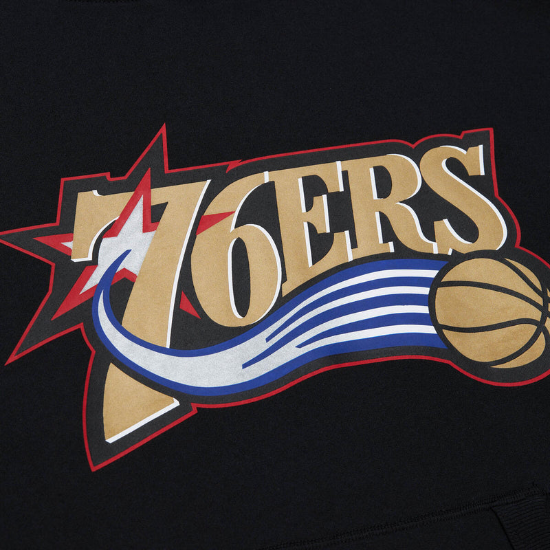 NBA GAME TIME FLEECE HOODIE VINTAGE LOGO 76ERS Black FPHD7317-P76YYPPPBLCK - Image 5 NBA GAME TIME FLEECE HOODIE VINTAGE LOGO 76ERS Black FPHD7317-P76YYPPPBLCK - Image 5