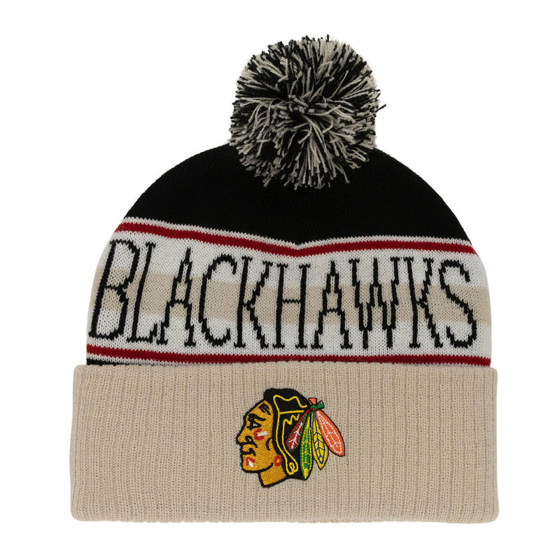 NHL CLASSIC POM KNIT BLACKHAWKS - Black - Image 1 NHL CLASSIC POM KNIT BLACKHAWKS - Black - Image 1