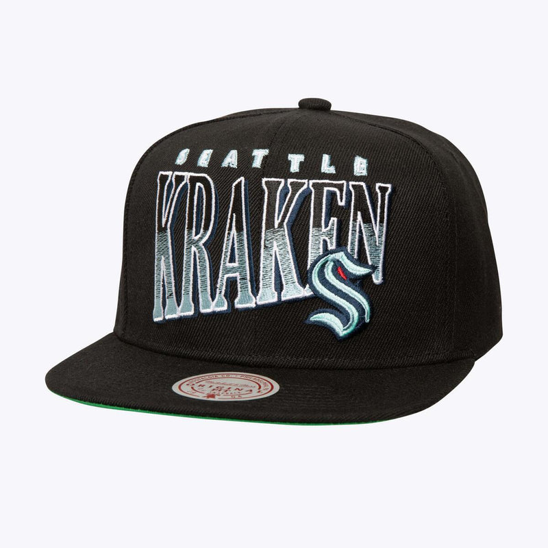 NHL LINE WORK SNAPBACK KRAKEN Black HS8530-SKRBLCK - Image 1 NHL LINE WORK SNAPBACK KRAKEN Black HS8530-SKRBLCK - Image 1