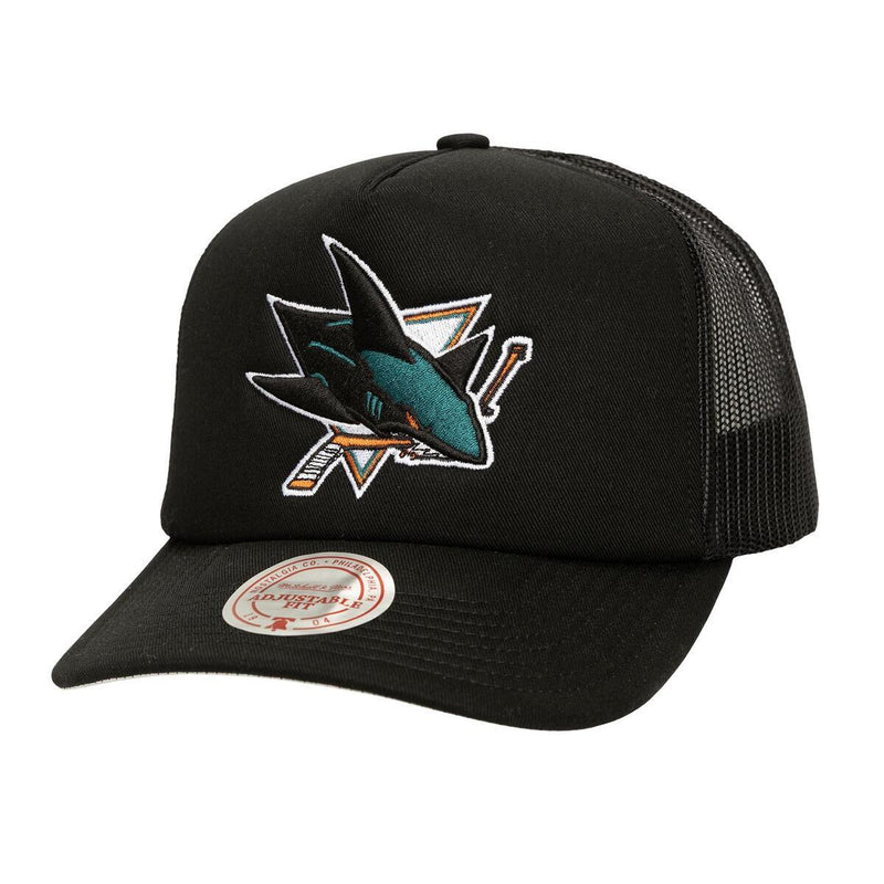 NHL EVERGREEN TRUCKER SHARKS Black HT8616-SJSBLCK - Image 1 NHL EVERGREEN TRUCKER SHARKS Black HT8616-SJSBLCK - Image 1