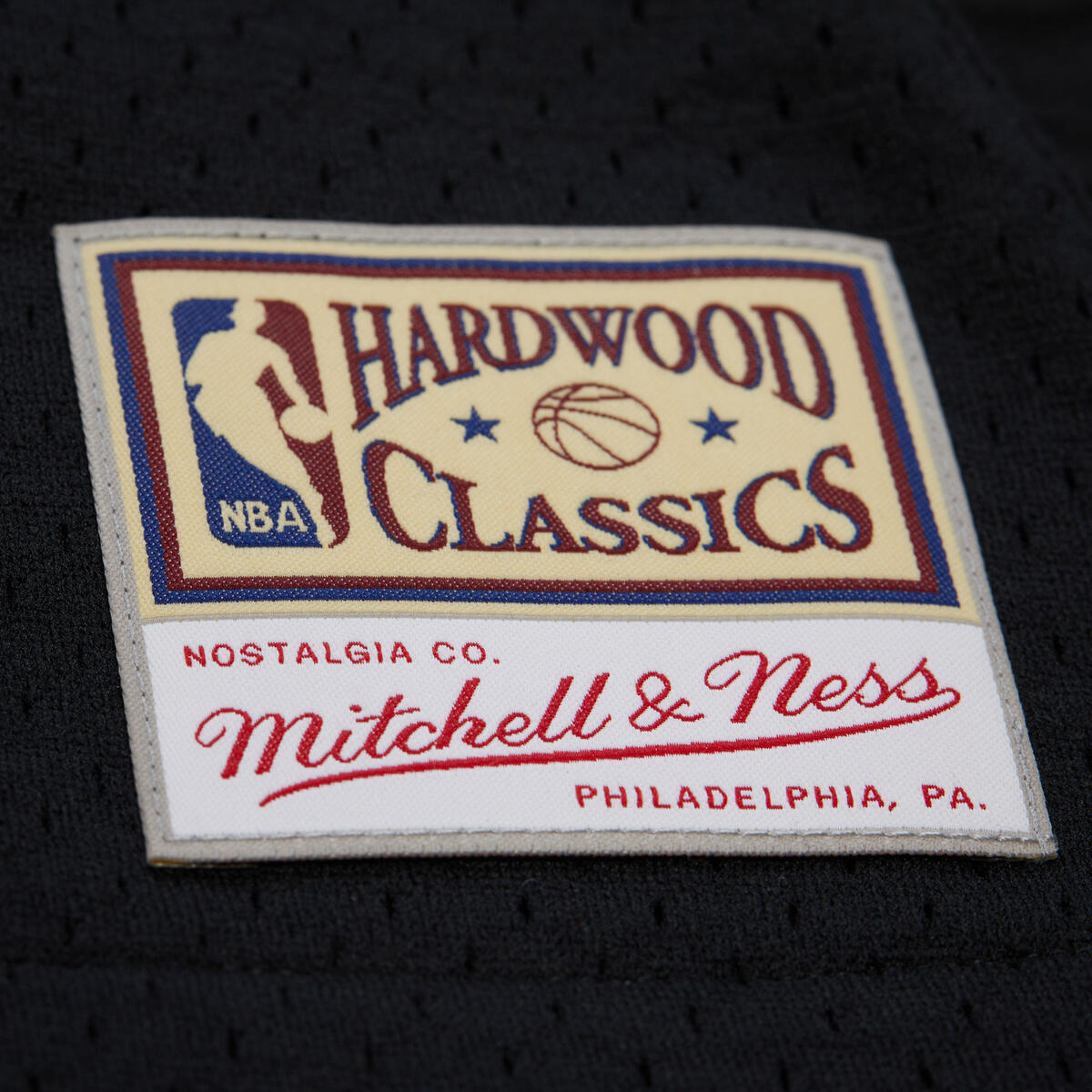 NBA MESH BLOCK COACHES JACKET WARRIORS Black JK10110-GSWBLCK - Image 5