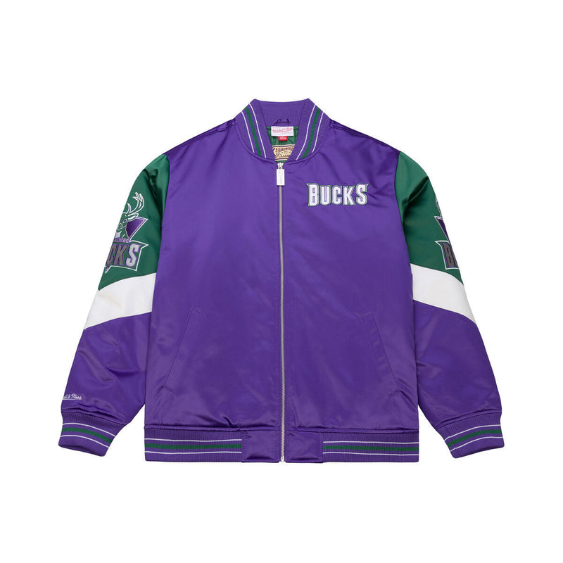 NBA THROW IT BACK HEAVYWEIGHT SATIN JACKET VINTAGE BUCKS - Image 1 NBA THROW IT BACK HEAVYWEIGHT SATIN JACKET VINTAGE BUCKS - Image 1