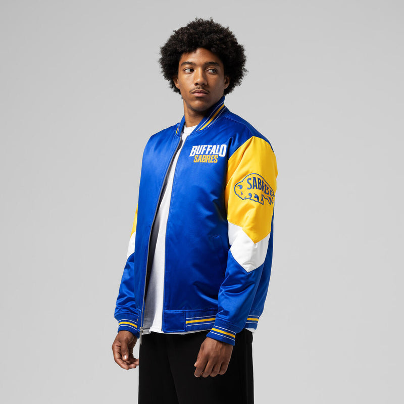 NHL THROW IT BACK HEAVYWEIGHT SATIN JACKET CURRENT SABRES - Image 10 NHL THROW IT BACK HEAVYWEIGHT SATIN JACKET CURRENT SABRES - Image 10