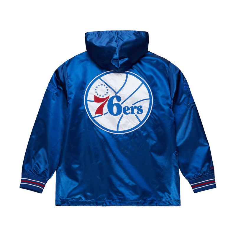 NBA DOWNTOWN COLLECTION SATIN COACHES JACKET VINTAGE 76ERS - Image 2 NBA DOWNTOWN COLLECTION SATIN COACHES JACKET VINTAGE 76ERS - Image 2