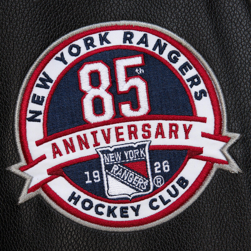 NHL BLACK OUT COLLECTION VARSITY JACKET CURRENTLOGO RANGERS Black JK11349-NYABLCK - Image 6 NHL BLACK OUT COLLECTION VARSITY JACKET CURRENTLOGO RANGERS Black JK11349-NYABLCK - Image 6