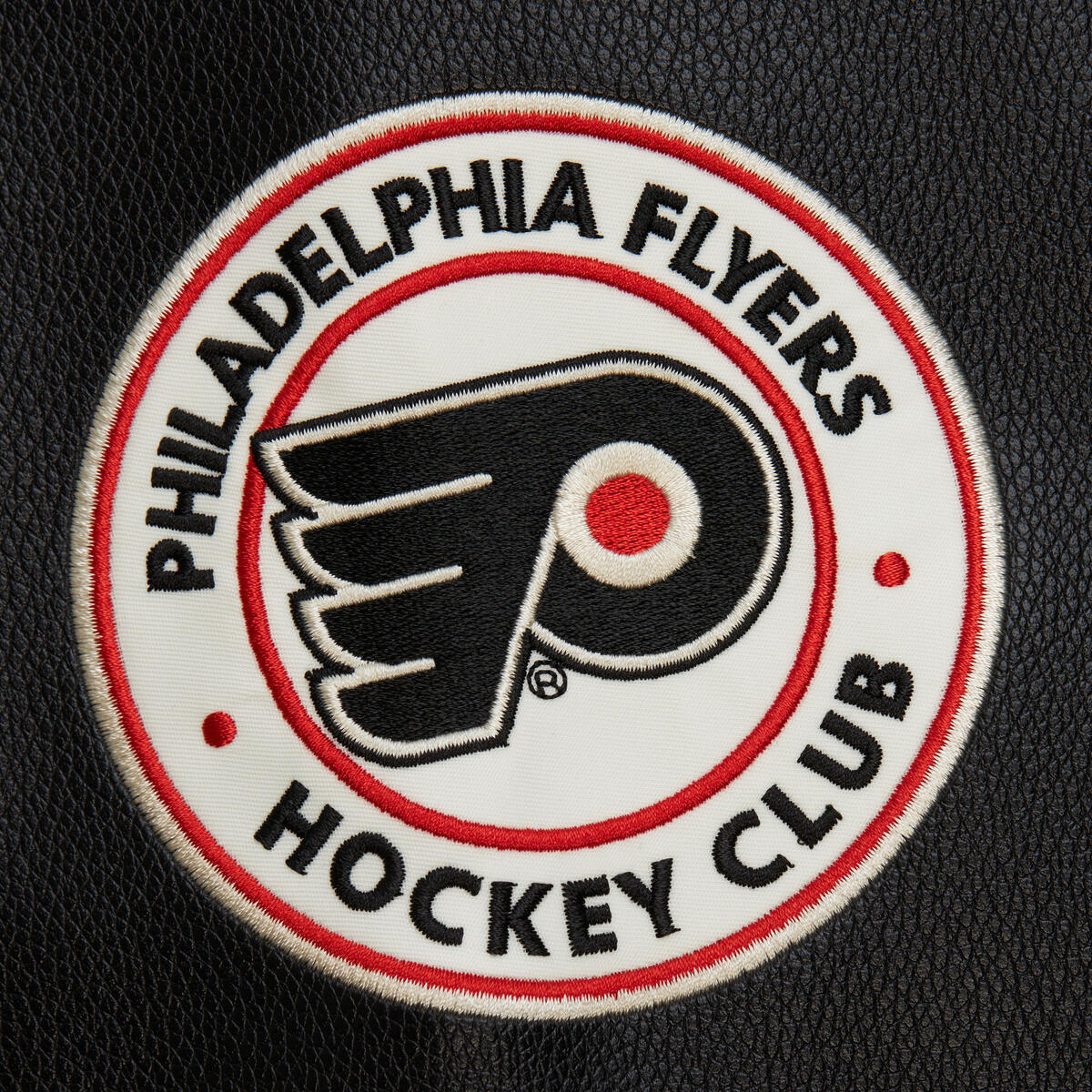 NHL BLACK OUT COLLECTION VARSITY JACKET CURRENT LOGO FLYERS Black JK11349-PFLBLCK - Image 8