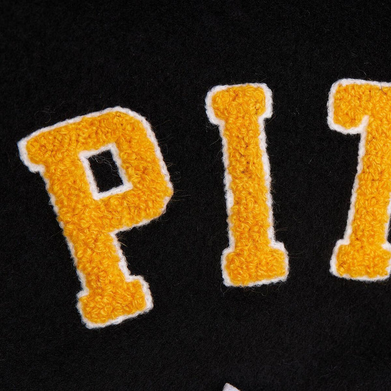 NHL BLACK OUT COLLECTION VARSITY JACKET CURRENT LOGO PENGUINS Black JK11349-PPEBLCK - Image 8 NHL BLACK OUT COLLECTION VARSITY JACKET CURRENT LOGO PENGUINS Black JK11349-PPEBLCK - Image 8