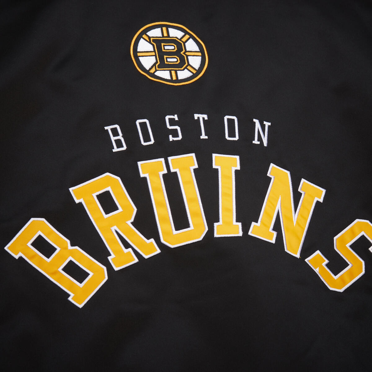 NHL PRIMETIME HEAVYWEIGHT SATIN JACKET CURRENT LOGO BRUINS Black JK8077-BBNBLCK - Image 6