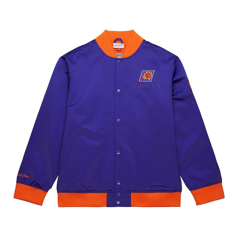 NBA TEAM OG 3.0 LIGHTWEIGHT SATIN JACKET VINTAGE LOGO SUNS REGAL PURPLE JK8087-PSURGPR - Image 1 NBA TEAM OG 3.0 LIGHTWEIGHT SATIN JACKET VINTAGE LOGO SUNS REGAL PURPLE JK8087-PSURGPR - Image 1