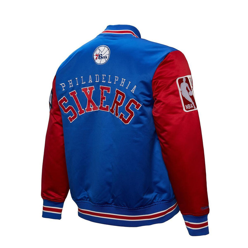 NBA PRIMETIME HEAVYWEIGHT SATIN JACKET VINTAGE LOGO 76ERS Royal JK8453-P76ROYA - Image 7 NBA PRIMETIME HEAVYWEIGHT SATIN JACKET VINTAGE LOGO 76ERS Royal JK8453-P76ROYA - Image 7