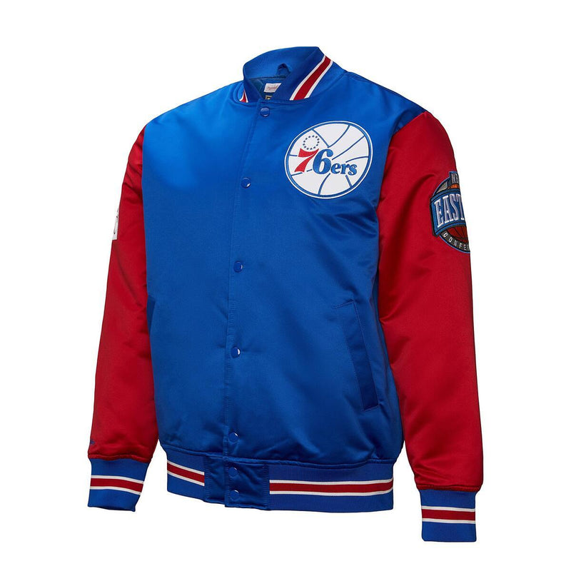 NBA PRIMETIME HEAVYWEIGHT SATIN JACKET VINTAGE LOGO 76ERS Royal JK8453-P76ROYA - Image 6 NBA PRIMETIME HEAVYWEIGHT SATIN JACKET VINTAGE LOGO 76ERS Royal JK8453-P76ROYA - Image 6