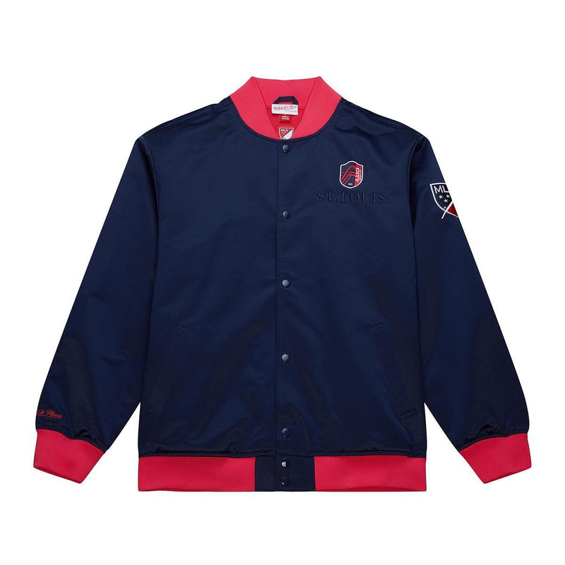 MLS TEAM OG 3.0 LIGHTWEIGHT SATIN JACKET CURRENT LOGO ST. LOUIS Navy JK8849-SLINAVY - Image 1 MLS TEAM OG 3.0 LIGHTWEIGHT SATIN JACKET CURRENT LOGO ST. LOUIS Navy JK8849-SLINAVY - Image 1