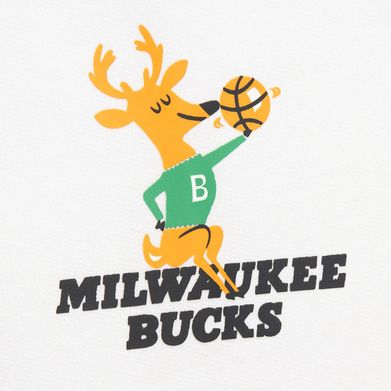 NBA WASHED FLEECE VARSITY JACKET BUCKS White JK9077-MBUWHIT - Image 5 NBA WASHED FLEECE VARSITY JACKET BUCKS White JK9077-MBUWHIT - Image 5