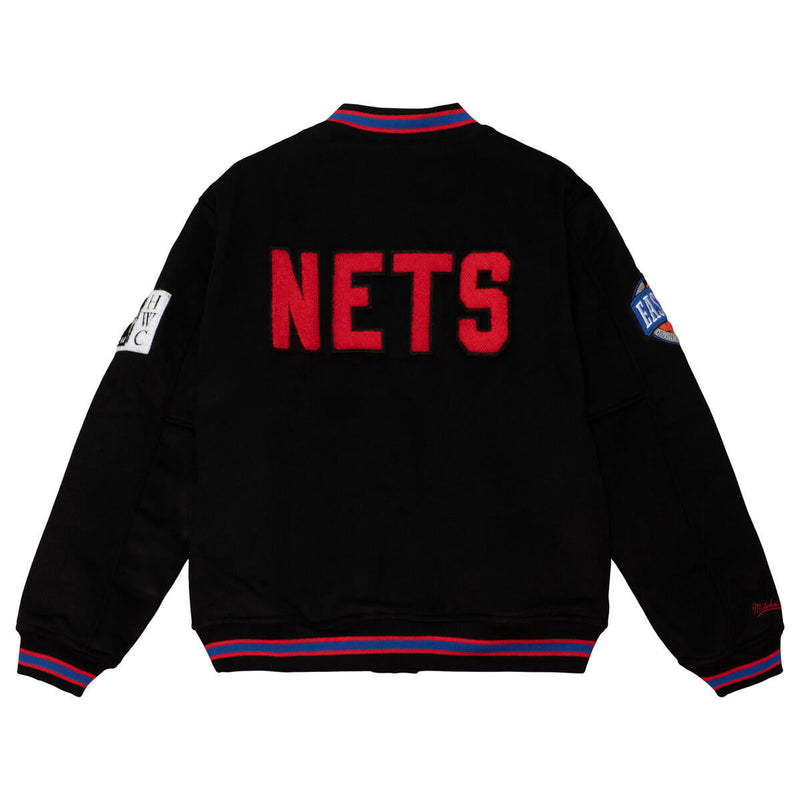 NBA VARSITY JACKET NETS Black OJBF5376-NYEYYPPPBLCK - Image 2 NBA VARSITY JACKET NETS Black OJBF5376-NYEYYPPPBLCK - Image 2