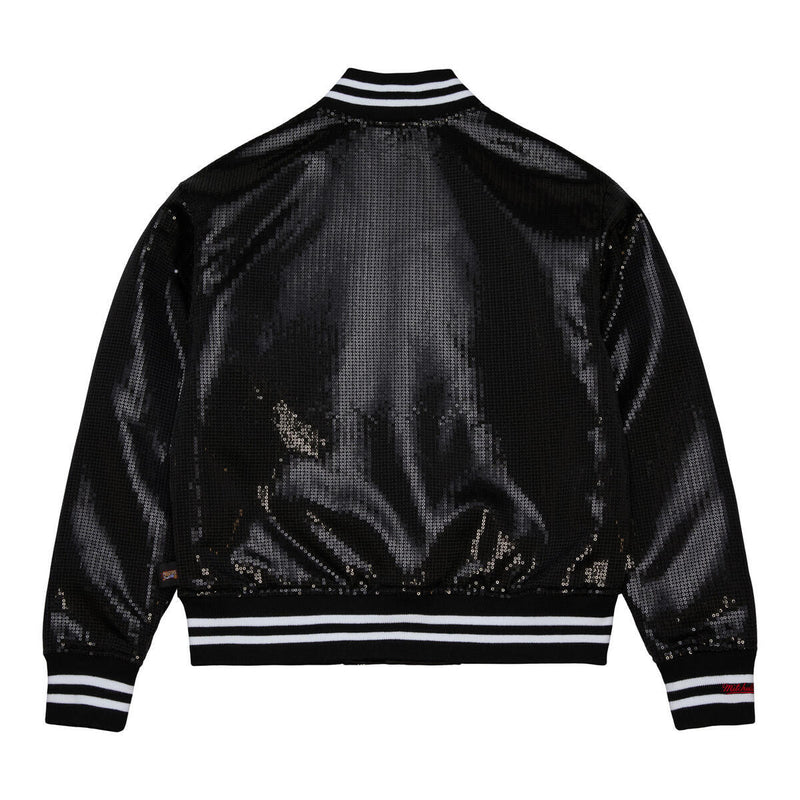 NBA WOMEN'S SEQUIN VARSITY JACKET 76ERS - Black - Image 2 NBA WOMEN'S SEQUIN VARSITY JACKET 76ERS - Black - Image 2