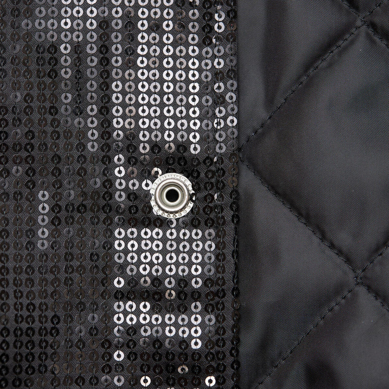 NBA WOMEN'S SEQUIN VARSITY JACKET 76ERS - Black - Image 6 NBA WOMEN'S SEQUIN VARSITY JACKET 76ERS - Black - Image 6