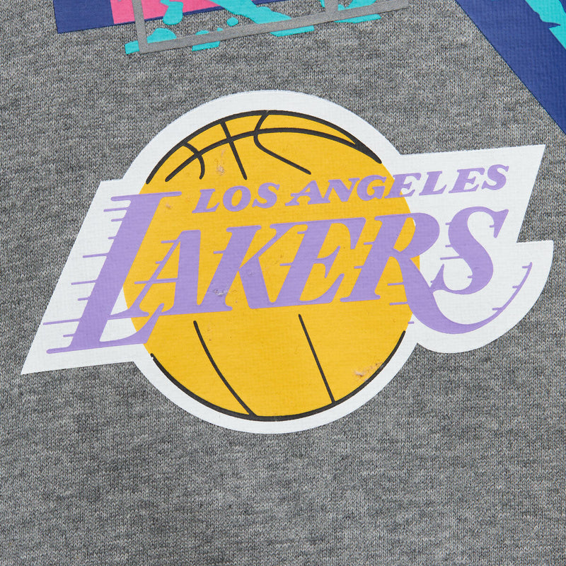 NBA 90S REFLECTIVE HEATHER CREWNECK SWEATSHIRT LAKERS - Grey Heather - Image 4 NBA 90S REFLECTIVE HEATHER CREWNECK SWEATSHIRT LAKERS - Grey Heather - Image 4