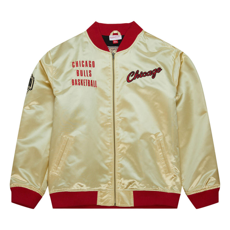 NBA TEAM OG 2.0 LIGHTWEIGHT SATIN JACKET VINTAGE LOGO BULLS - Gold - Image 1 NBA TEAM OG 2.0 LIGHTWEIGHT SATIN JACKET VINTAGE LOGO BULLS - Gold - Image 1
