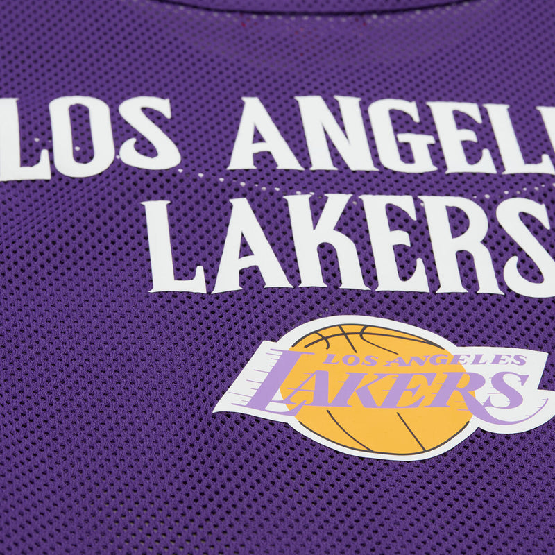NBA WOMEN'S CROPPED LS MESH HENLEY LAKERS - Purple - Image 5 NBA WOMEN'S CROPPED LS MESH HENLEY LAKERS - Purple - Image 5