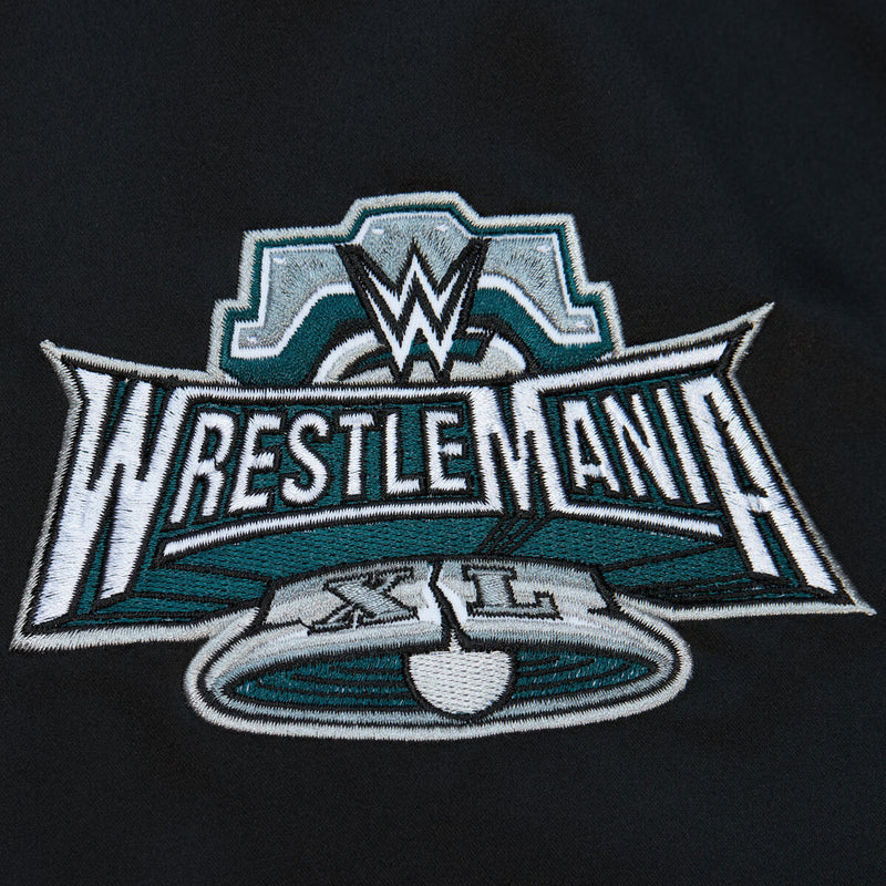 WWE LIGHTWEIGHT SATIN JACKET CURRENT LOGO Black SJKT6738-TTTYYPPPBLCK - Image 3 WWE LIGHTWEIGHT SATIN JACKET CURRENT LOGO Black SJKT6738-TTTYYPPPBLCK - Image 3