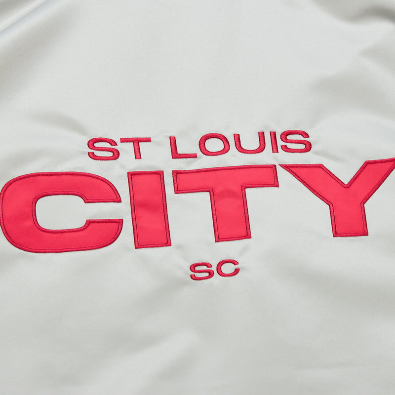 MLS LIGHTWEIGHT SATIN BOMBER CURRENT LOGO ST. LOUIS Silver SJKT7154-SLIYYPPPSILV - Image 7 MLS LIGHTWEIGHT SATIN BOMBER CURRENT LOGO ST. LOUIS Silver SJKT7154-SLIYYPPPSILV - Image 7