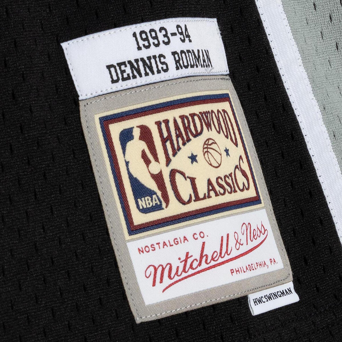 NBA DARK JERSEY SPURS 1993 DENNIS RODMAN - Black - Image 4