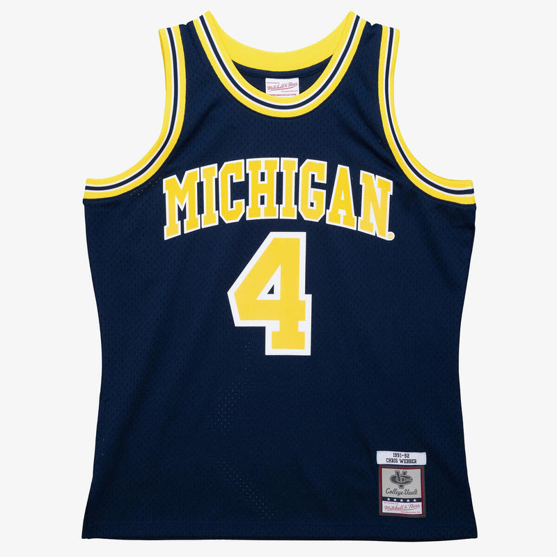 NCAA ROAD JERSEY MICHIGAN WOLVERINES 1991 CHRIS WEBBER - Image 1 NCAA ROAD JERSEY MICHIGAN WOLVERINES 1991 CHRIS WEBBER - Image 1