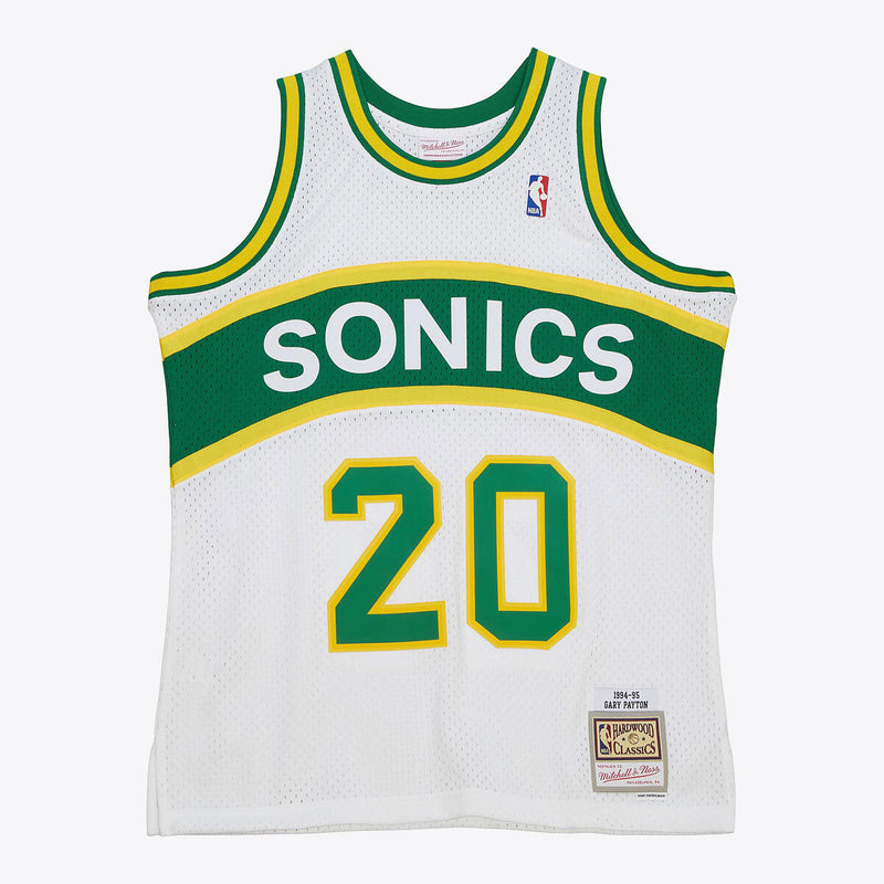NBA HOME JERSEY SUPERSONICS 1994 GARY PAYTON - White - Image 1 NBA HOME JERSEY SUPERSONICS 1994 GARY PAYTON - White - Image 1