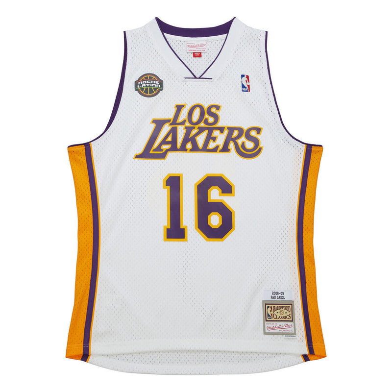 NBA WHITE LOS LAKERS JERSEY LAKERS 2008 PAU GASOL - White - Image 1 NBA WHITE LOS LAKERS JERSEY LAKERS 2008 PAU GASOL - White - Image 1