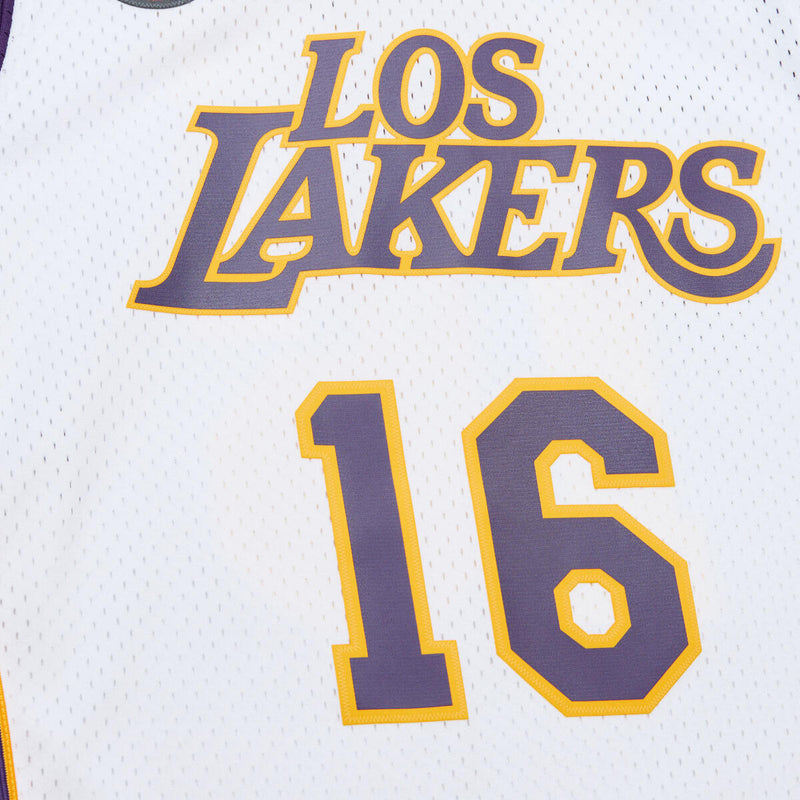 NBA WHITE LOS LAKERS JERSEY LAKERS 2008 PAU GASOL - White - Image 5 NBA WHITE LOS LAKERS JERSEY LAKERS 2008 PAU GASOL - White - Image 5