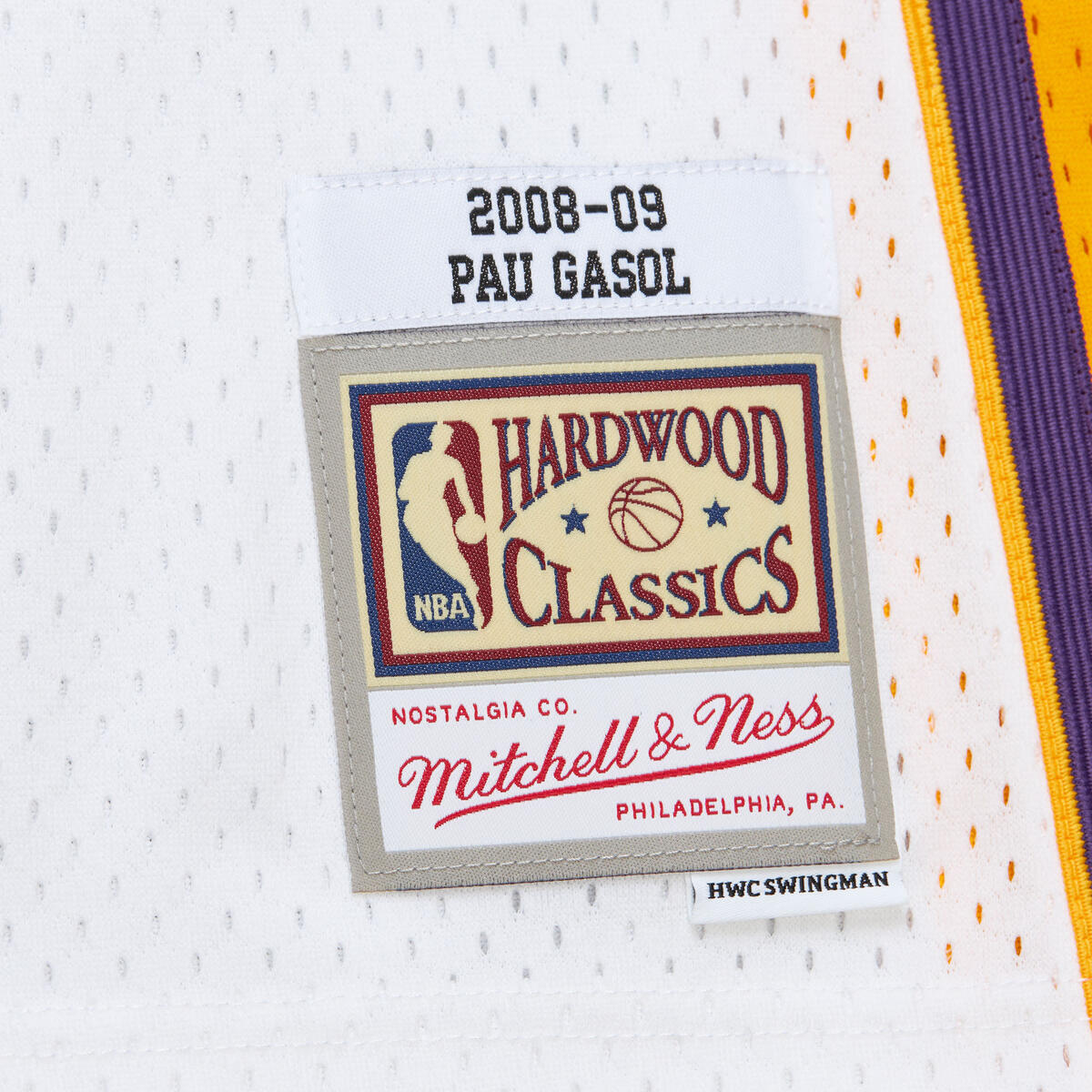 NBA WHITE LOS LAKERS JERSEY LAKERS 2008 PAU GASOL - White - Image 6