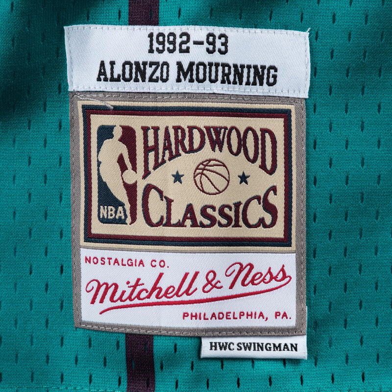 NBA SWINGMAN ROAD JERSEY HORNETS 1992 ALONZO MOURNING - Teal - Image 3 NBA SWINGMAN ROAD JERSEY HORNETS 1992 ALONZO MOURNING - Teal - Image 3