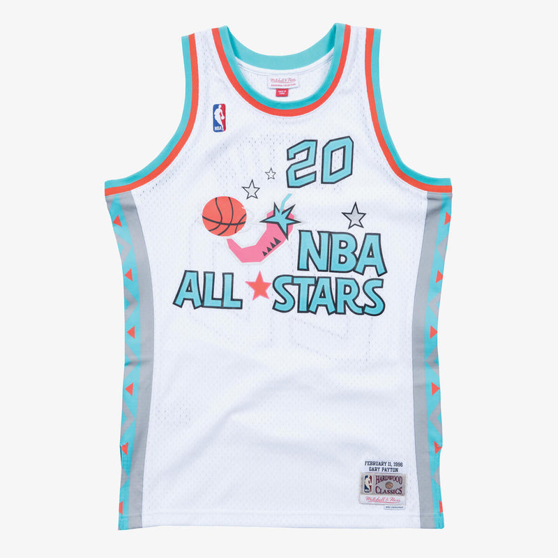 NBA SWINGMAN JERSEY ALL-STAR 1996 GARY PAYTON - White - Image 1 NBA SWINGMAN JERSEY ALL-STAR 1996 GARY PAYTON - White - Image 1