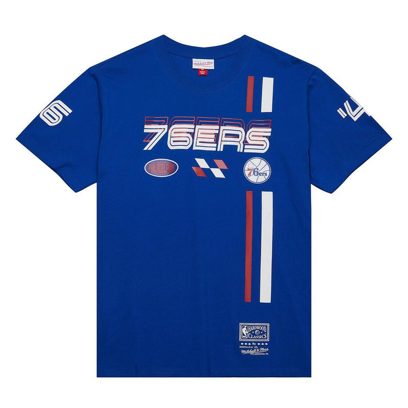NBA SPEEDWAY BLURRED SS TEE 76ERS Blue SS8168-P76BLUE - Image 1 NBA SPEEDWAY BLURRED SS TEE 76ERS Blue SS8168-P76BLUE - Image 1