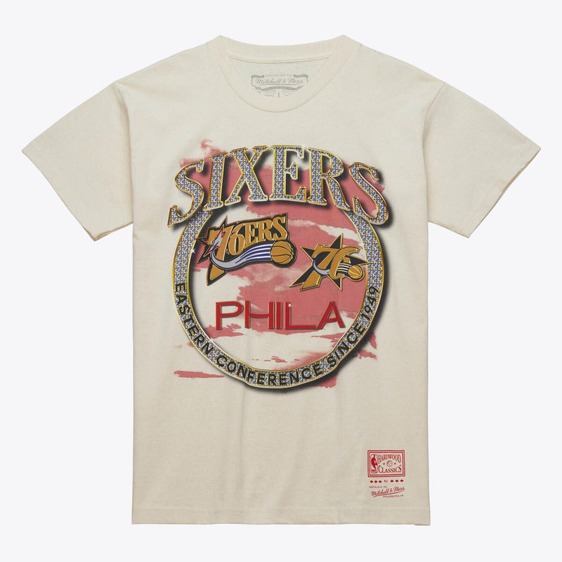 NBA CROWN JEWELS SS TEE HWC 76ERS - NATURAL NBA CROWN JEWELS SS TEE HWC 76ERS - NATURAL